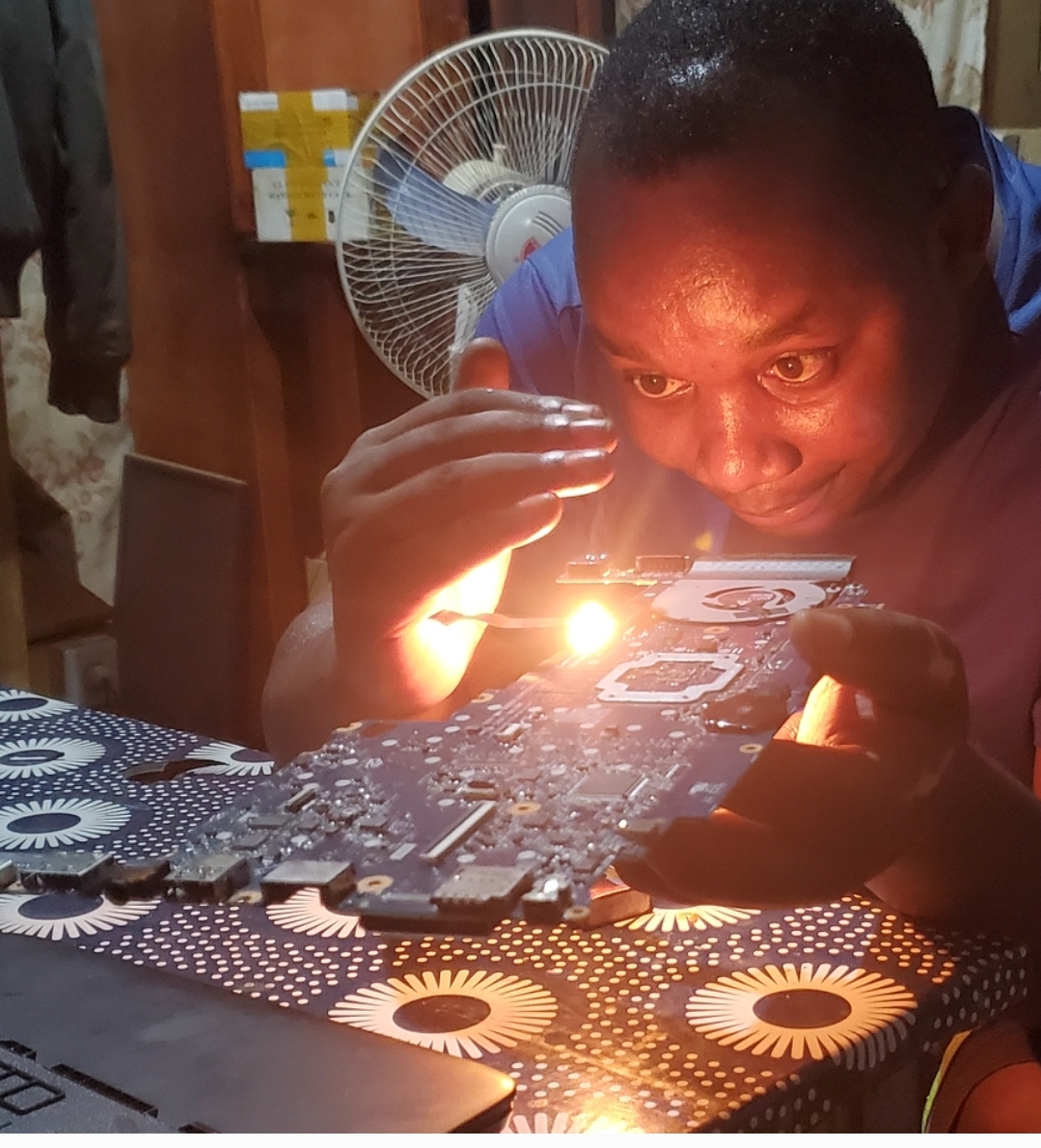 Shabani Aime at work